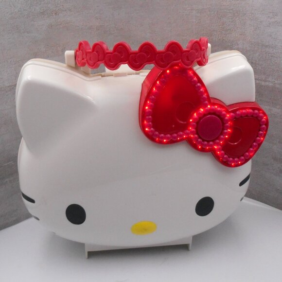 HELLO KITTY COLLECTIBLE SANRIO 2012 PLASTIC HAND PURSE CASE LIGHTS UP!! TOY - Picture 12 of 15